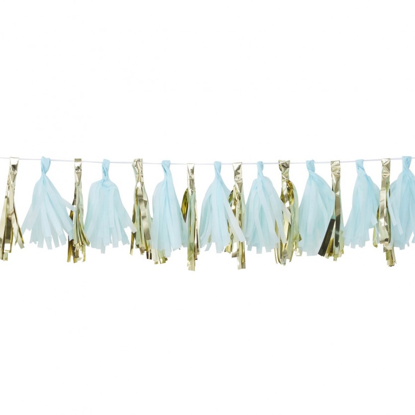 Tassel Garland - Blue & Gold