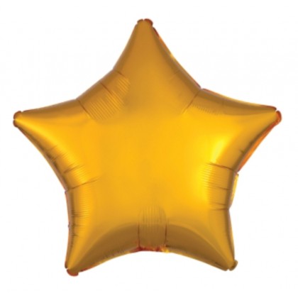 C16 Standard Metallic Gold Star Foil Balloon C16 P
