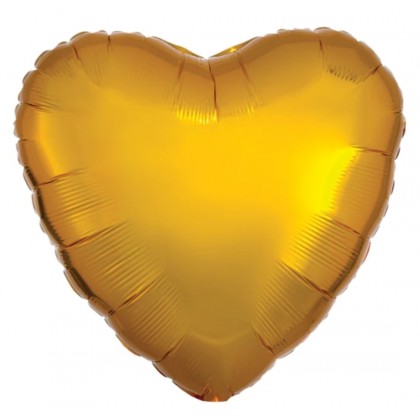 C16 Standard Metallic Gold Heart Foil Balloon C16