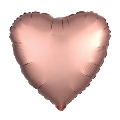 C16 Standard Silk Lustre Rose Copper Heart Foil Ba