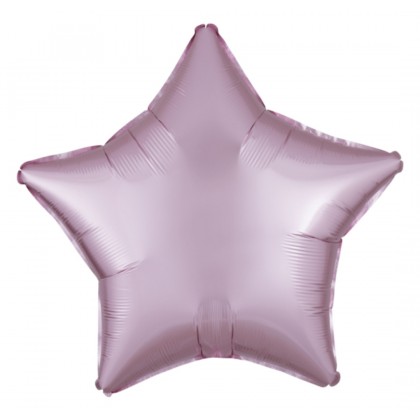 C16 Standard Silk Lustre Pink Star Foil Balloon C1