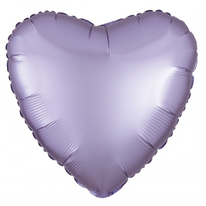 C16 Standard Silk Lustre Lilac Heart Foil Balloon
