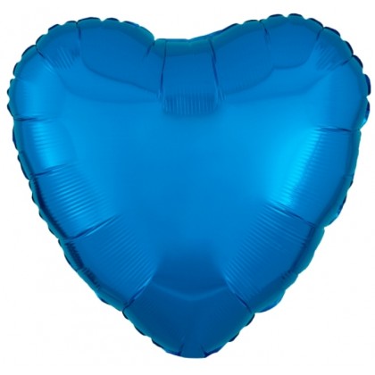 C16 Standard Metallic Blue Heart Foil Balloon C16