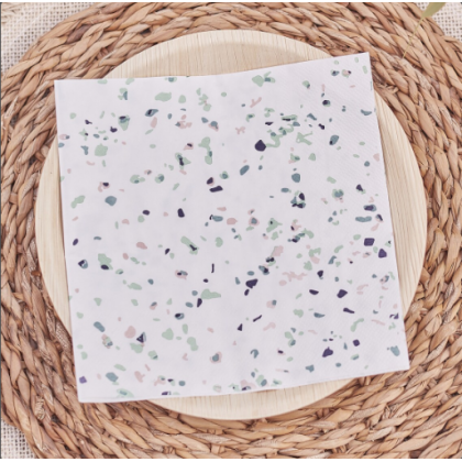 Eco Paper Napkins - Terrazzo