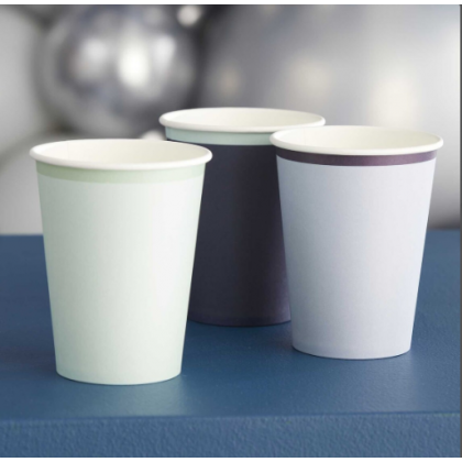 Eco Paper Cups - Mixed Pack - Blue