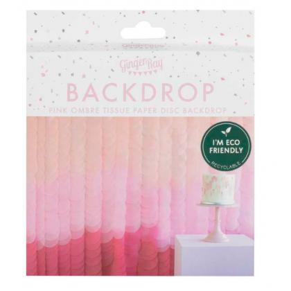 Backdrop - Tissue Paper Discs - Pink Ombre