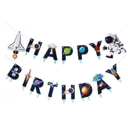 Letter Banner Space Party Paper 192 x 12 cm