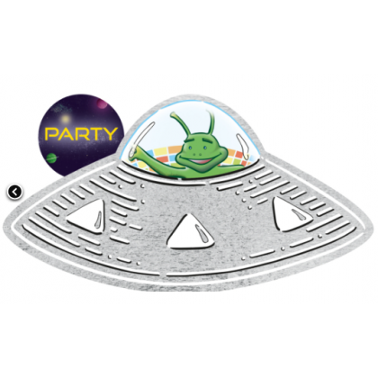 8 Invitations & Envelopes Space Party Paper