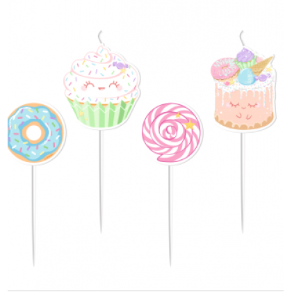 4 Candles Crazy Cake Wax / Plastic