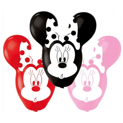 4 Latex Balloons Minnie Giant Ears 55.8 cm / 22"