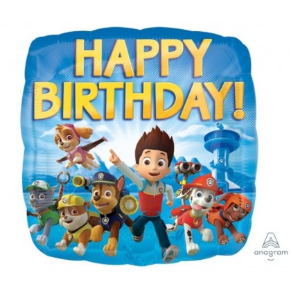 Standard Paw Patrol Happy Birthday Foil Balloon S6