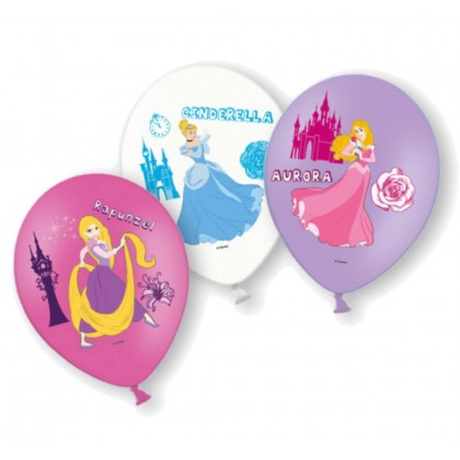 6 Latex Balloons Disney Princess 27.5 cm / 11"