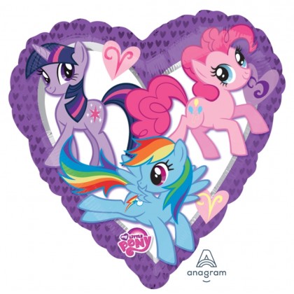 Standard My Little Pony Heart Foil Balloon S60 Pac