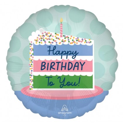 S40 18C XL STN HAPPY BIRTHDAY CAKE