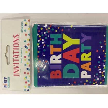 Bold Happy Birthday Postcard Invitations