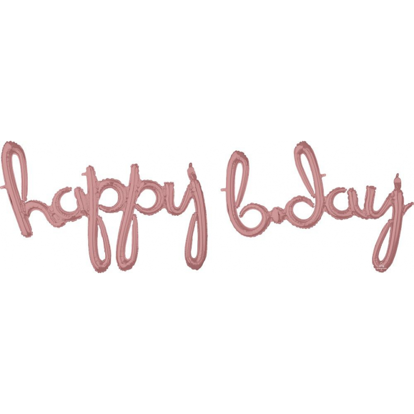 G40 37" (Rose Gold) Script Phrase : Bday